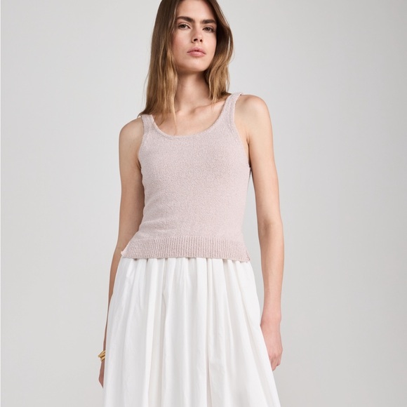 Maxi skirt/dress with Knit Tank Top: connected white maxi skirt dress - Picture 3 of 4